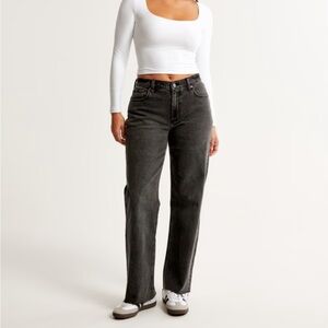 Abercrombie Women's Curve Love Low Rise Baggy Jean